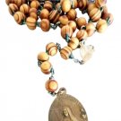 ROSARY necklace wood beads of Pope Pius XII & Joaquina de Vedruna