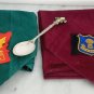 Boy Scouts memorabilia set 3 pieces Silver spoon and 2 handkerchief