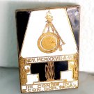 Lacque pin brooch International Congress Domestic Economy 1927 WWII Lacque pin brooch International Congress Domestic Economy 1927 WWII