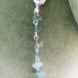 Green Jade beaded gemstone chain necklace silver alloy In gift pouch Italy