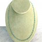 Turquoise beaded gemstone chain necklace with matching dangling earrings