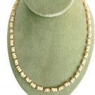 Heishi Mauritius shell beaded chain necklace In gift pouch Layering Necklace