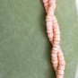 Heishi long pink disk coconut shell beads beaded necklace In gift pouch Handmade