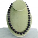 Volcano lava NECKLACE chain with beads from lava of Vesuvio and copper Italy