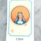 Saint FABIOLA from Roma Italy Votive image & relic reliquary ex indumentis