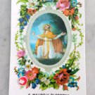 Saint Maurus Mauro of CESENA Italy image with relic reliquary ex indumentis