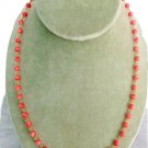 Rhodochrosite stone from Argentina beaded gemstone chain necklace. In gift box
