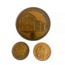 3 bronze medals of ZECCA DELLO STATO Istituto Poligrafico Riccione Italia 1985