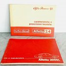 ALFA ROMEO 2 manual books for Alfa Romeo Alfetta 2.4 Turbo diesel manual 1978