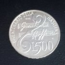 GIOACCHINO ROSSINI Italian coin Lire 500 in sterling silver 925 Original 1992