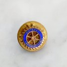 ROTARY CLUB INTERNATIONAL collector pin for jacket gold and blue 1960s