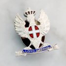 LLOYD SABAUDO ship Original pin in silver 800 and lacquè Italy Marina Navy 1940s LLOYD SABAUDO ship Original pin in silver 800 and lacquè Italy Marina Navy 1940s