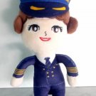 Emirates Airline Fly With Me Crew CAPTAIN AMELIA Plush Toy Doll 7" tall
