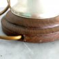 DESK LAMP column with base in solid wood and silver 800 1960s Italy