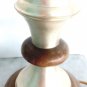 DESK LAMP column with base in solid wood and silver 800 1960s Italy