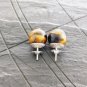 Tiger's eye ball stud earrings in silver 800 and Tiger Eye stone in gift pouch Made in Italy