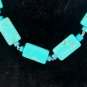 Turquoise necklace chain with toggle closure silver plated Made in Italy