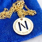 NECKLACE chain gold plated with Fendi pendant charm letter N Made in Italy NECKLACE chain gold plated with Fendi pendant charm letter N Made in Italy