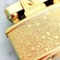 RONSON pocket lighter Model Milady Gold Flash with engraved Ivy Leaf 1960s Working