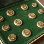 MARIO PIERALLI 12 BUTTONS complete set Marine with anchor in gold color Italy