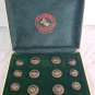 MARIO PIERALLI 12 BUTTONS complete set Marine with anchor in gold color Italy