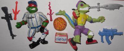 2 Teenage Mutant Ninja Turtle Tmnt Raphael Lizard With 7 accessories