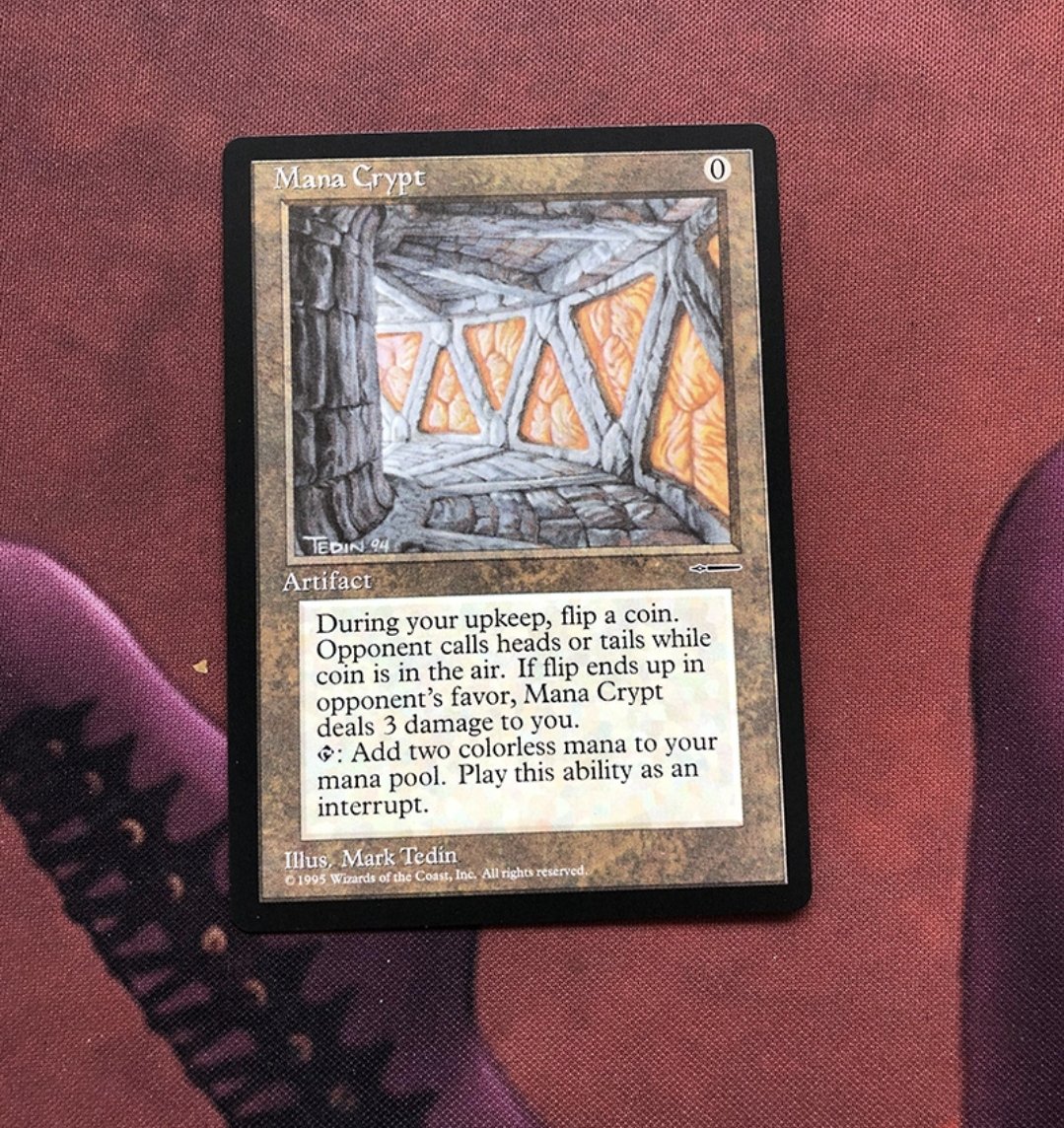 1x Mtg Proxy Mana Crypt Media Inserts magic the gathering proxy mtg cards