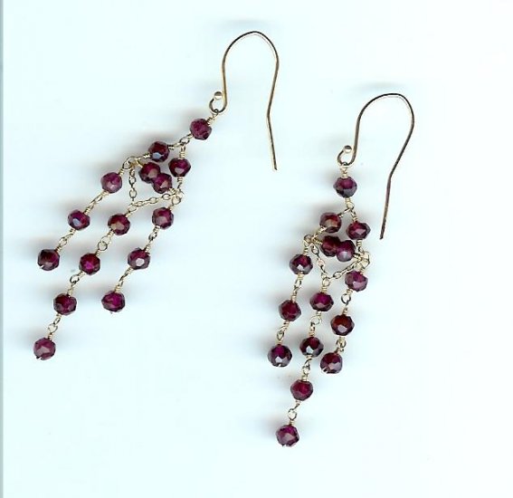 Pink Sapphire Chandelier Earrings