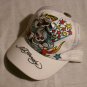 ED HARDY DEATH OR GLORY TRUCKER HAT "WHITE"
