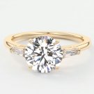 Round Cut Moissanite Engagement Ring