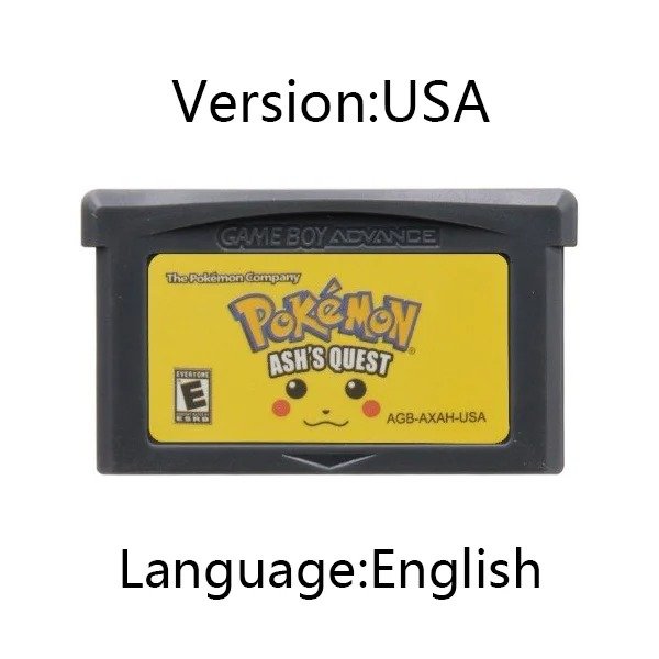 Pokemon Ash Quest USA version GBA Game Cartridge 32Bit Video Game