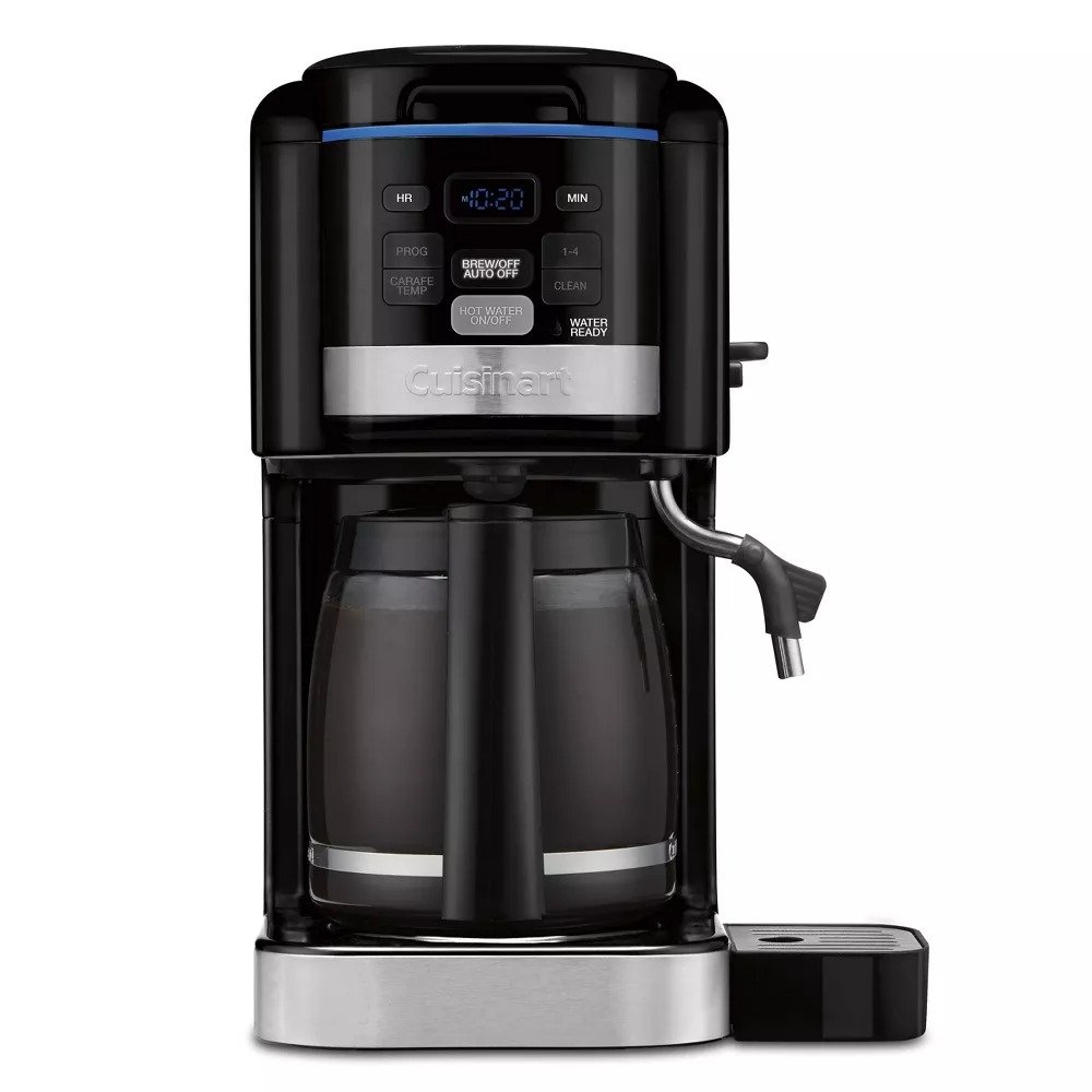 Cuisinart Coffee Plus 12 Cup Programmable Coffeemaker Plus Hot Water System Black CHW16