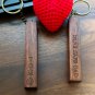 Wood Bar Key Chain - Custom Keychain, Custom 4 Sided Engraved Keychain