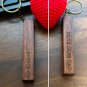 Wood Bar Key Chain - Custom Keychain, Custom 4 Sided Engraved Keychain