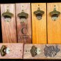 Personalized Bottle Opener Cap Catcher - Handcrafted Walnut Wood with Choice of Opener