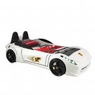 TT White Twin Car Bed, Remote Control, LED Lights, Premium Rear Seat TT White Twin Car Bed, Remote Control, LED Lights, Premium Rear Seat