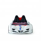 GTI White Twin Car Bed, Remote Control, LED Lights, Premium Rear Seat GTI White Twin Car Bed, Remote Control, LED Lights, Premium Rear Seat