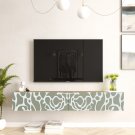 Future TV Unit UV Print Dubrovnik Green Color, 70-inches Floating Entertainment