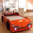 WOODY  RED  Twin Car Bed,  LED Lights