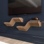 Batamex Parametric 20" Floating Shelf Modern Geometric Wooden 3D Wavy Wall Piece