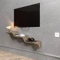 Batamex Parametric 40" Floating Shelf Modern Geometric Wooden 3D Wavy Wall Piece