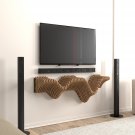 Batamex Parametric 40" Floating Shelf Modern Geometric 3D Wavy Wooden Wall Piece Batamex Parametric 40" Floating Shelf Modern Geometric 3D Wavy Wooden Wall Piece