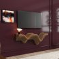 Batamex Parametric 40" Floating Shelf Modern Geometric 3D Wavy Wooden Wall Piece