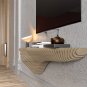 Batamex Parametric 48" Floating Shelf Modern Geometric Wooden Wavy Wall Decor