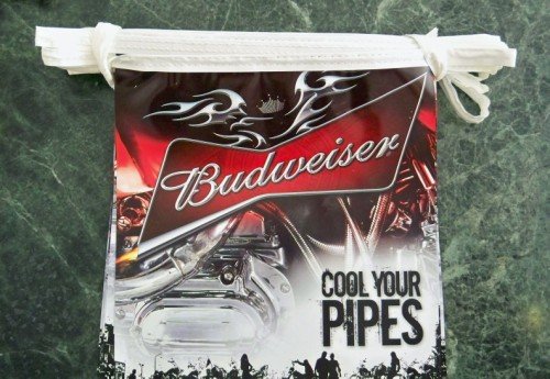 Budweiser Flag Banner Cool Your Pipes Vinyl 1' x 19'