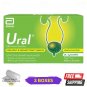 3 X Abbott Ural Effervescent Granules Urine Alkalinizer (4g x 28 sachets)