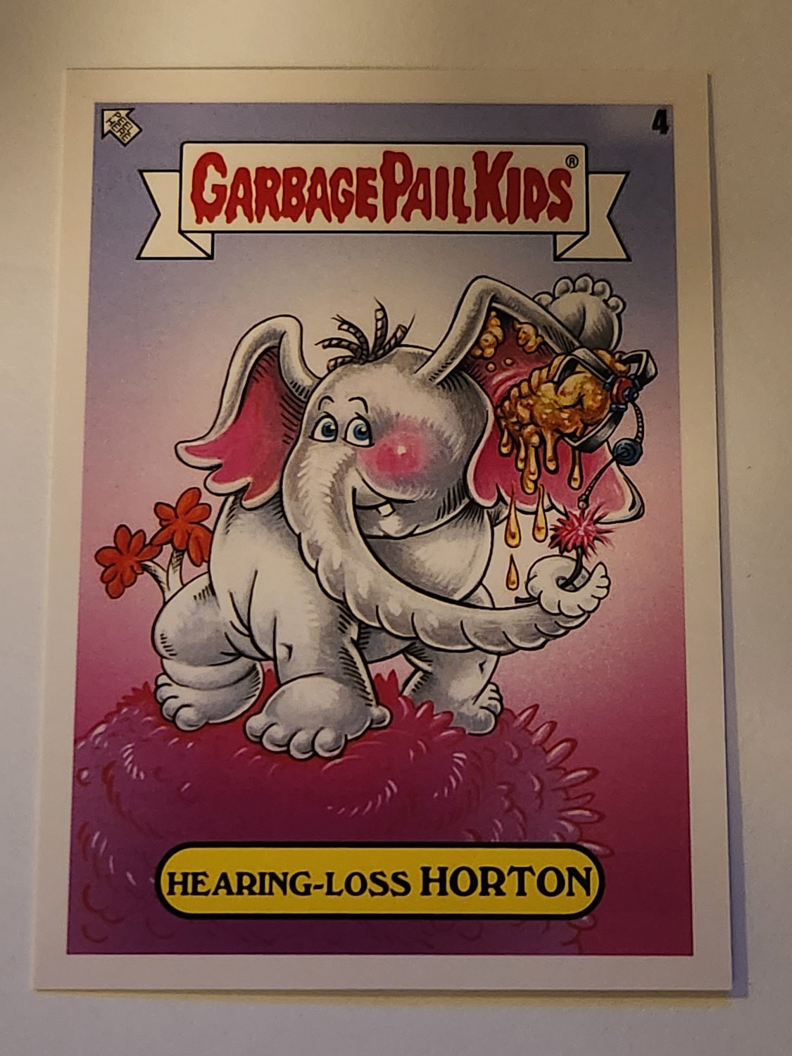 Hearing-Loss Horton 2022 Topps Garbage Pail Kids Book Worms Gross Adaptions Card