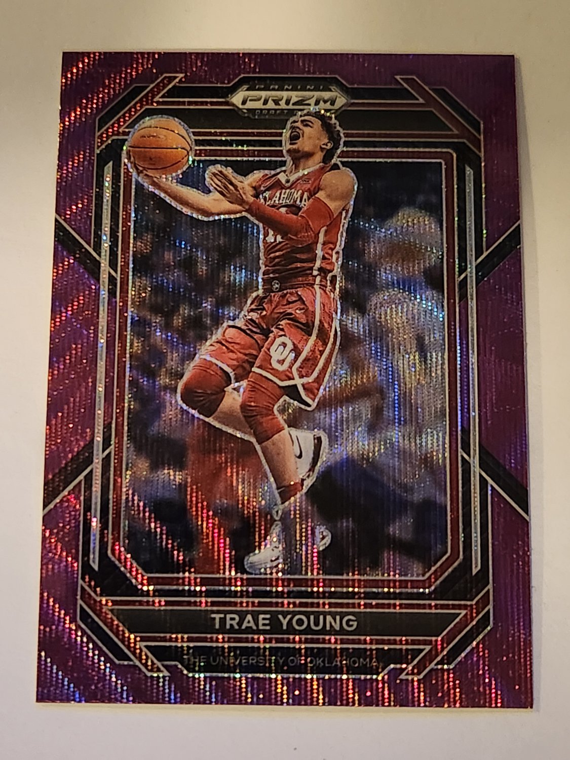 Trae Young 2023 Prizm Draft Picks Prizms Purple Wave Insert Card