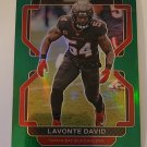 Lavonte David 2021 Prizm Prizms Green Insert Card