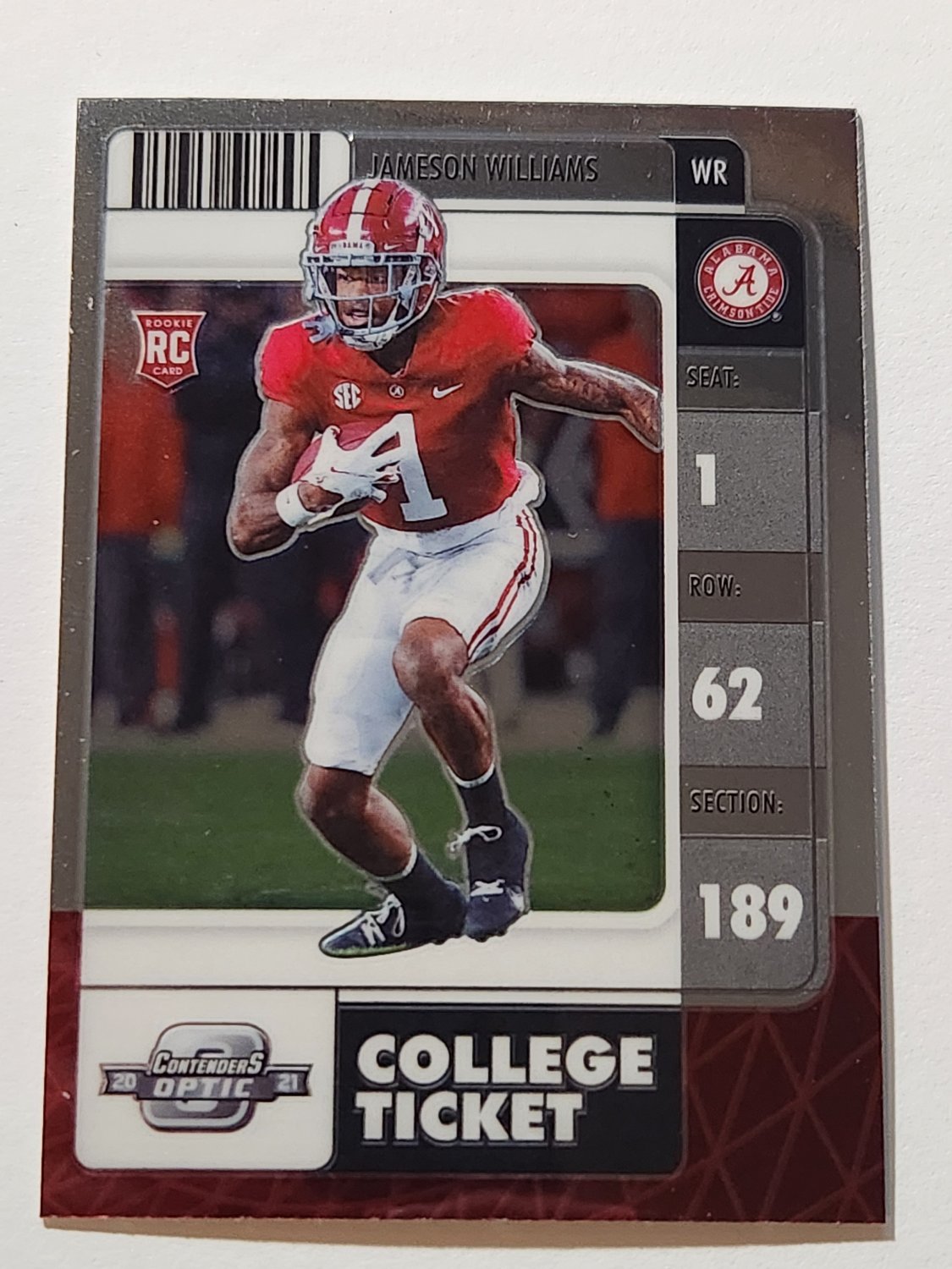 Jameson Williams 2022 Chronicles Draft Contenders Optic Rookie Card